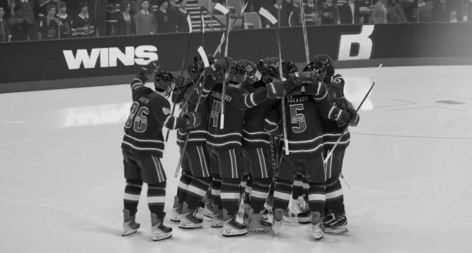 Bardownski players together in a post-game huddle