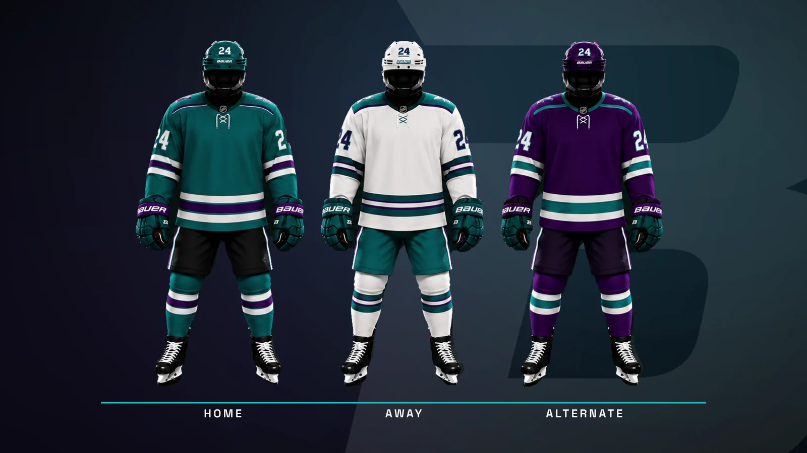 Bardownski’s 2027 home, away and alternate jerseys